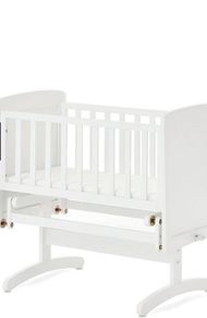 White Mothercare gliding crib