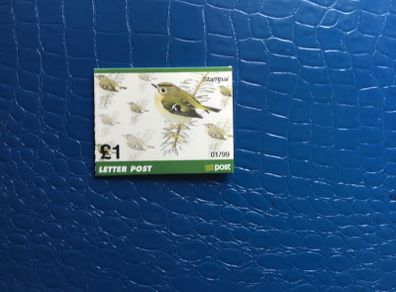 Irish stamps, 1999 definitive booklet, birds