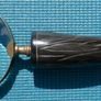 Vintage Magnifying Glass Hand Lens with a Curled Horn Handle Image 2