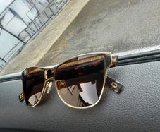 Marc Jacobs Gold  Brown Tortoiseshell Sunglasses/Glasses.Discontinued Designer Frames