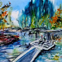 out in the wild watercolour