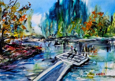out in the wild watercolour