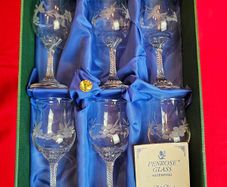 Set of 6 Penrose Glass Waterford Glasses - Irish Hand-Cut Crystal in Original Box