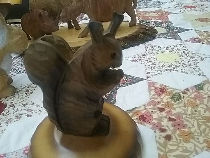 Hand Carved Squirrel