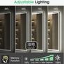 700x500mm, LED-Bathroom-Mirror with Defogging Mat, 3000K-6500K, Dimmable, Memory, HD Tempered Glass, IP44 Waterproof, HorizontalVertical Image 4
