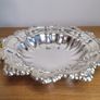 Vintage English silver plate Ornate  Floral Serving Dish Tray Image 6
