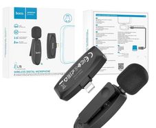 Hoco L15 Lightning Crystal Lavalier Wireless Digital Microphone Black