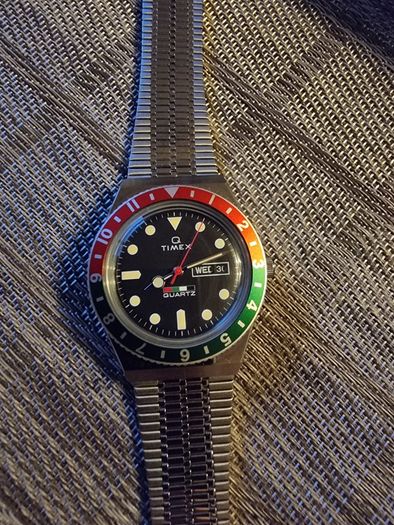 Watch Rare limited Edition Timex Q Gmt style Quartz Watch