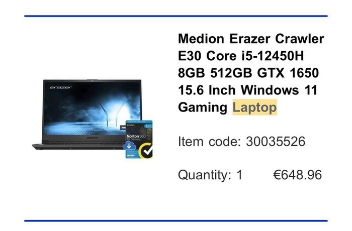 Medion erazer gaming laptop