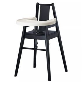 Wood Black High Chair