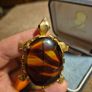 Rare Find Vintage Glass Turtle Brooch and Pendant Image 6