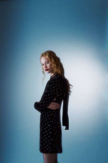 Zara Shimmery Velvet Dress