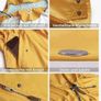 Women's PU Rain Jacket with Hood, Waterproof Windbreaker Image 4