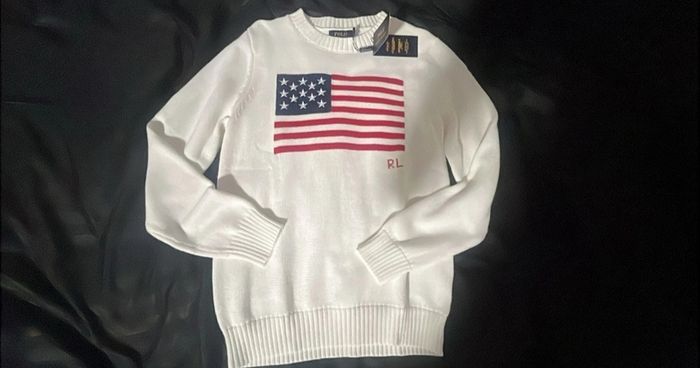 Ralph Lauren Large American Flag Jumper With Tags