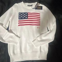 Ralph Lauren Large American Flag Jumper With Tags