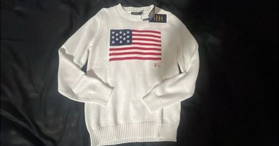 Ralph Lauren Large American Flag Jumper With Tags