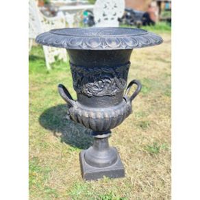 Urn With Handles Cast Iron Black D6572