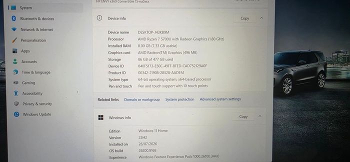 Hp Envy X360 15.6" 8 Gb Ram Amd Ryzen 5700u 512gb