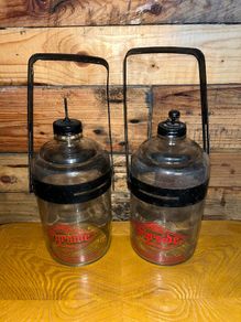 vintage fireside heating oil bottles 1950s