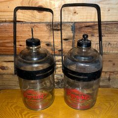 vintage fireside heating oil bottles 1950s