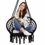 New BLACK Tassels Hanging Chair Hammock with Grey Cushion!!! Image 8