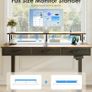 Electric Standing Desk, 120 x 54cm Height Adjustable Desk with 3 Drawers, RGB LED Strip & Charging Station Image 4