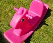 Pink rocking horse