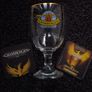 Grimbergen Half Litre , Gold Rimmed Goblet Style , Beer Glass and 2 Beer Mats Image 2