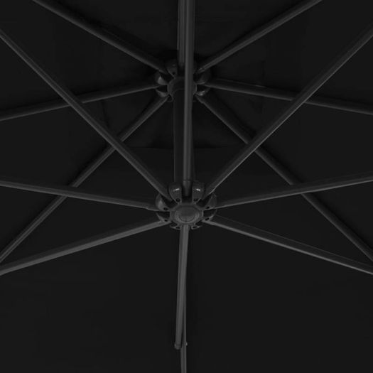 Cantilever Umbrella with Steel Pole 250x250 cm Black
