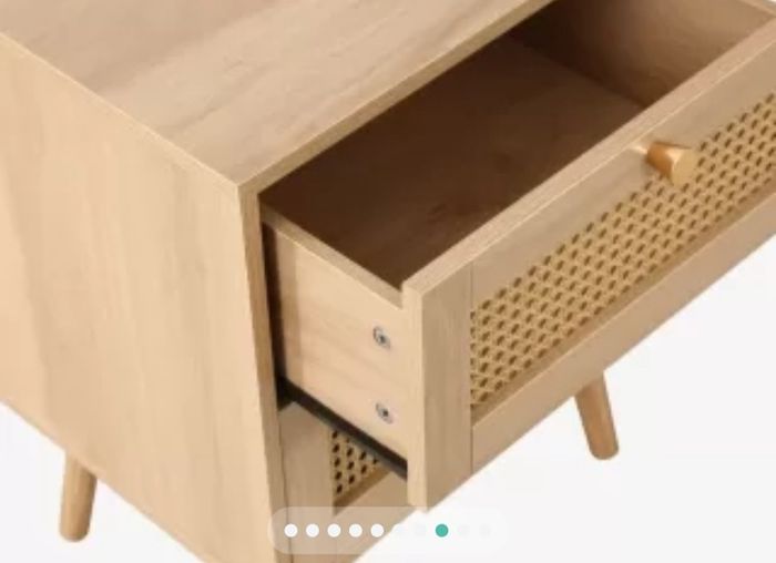 BRAND NEW + SEALED Birlea "Croxley" Rattan Bedside Drawers/Side Table