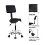 Swivel Saddle Stool Kitchen Salon Chair Black Image 5