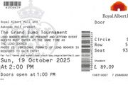 The Grand Sumo Tournament 2025 Final Ticket - Royal Albert Hall - 0003