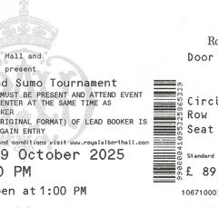 The Grand Sumo Tournament 2025 Final Ticket - Royal Albert Hall - 0003