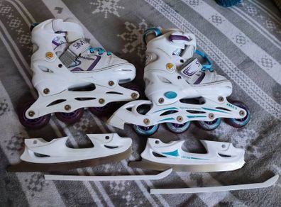 Rollerblades and Ice Skates  - 2 in 1 ( adjustable size 30 - 33 )