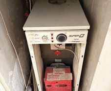 firebird super Q indoor boiler (can be installed outdoors) and riello G3B burner