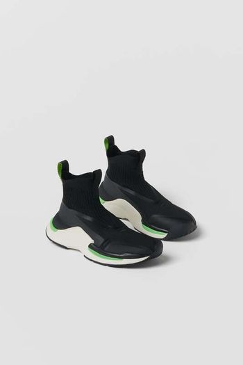 Zara Kids/ Technical High-top Sneakers