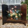 Antique painted panel screen Image 2