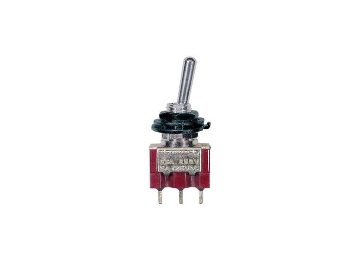 2-Way Mini Toggle Switch, Single Pole, (ON-ON) Black