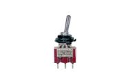 2-Way Mini Toggle Switch, Single Pole, (ON-ON) Black