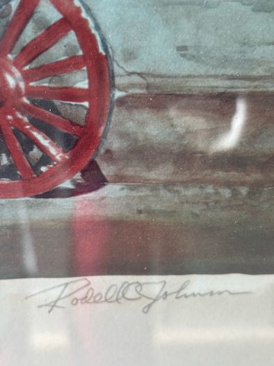 Framed lithograph