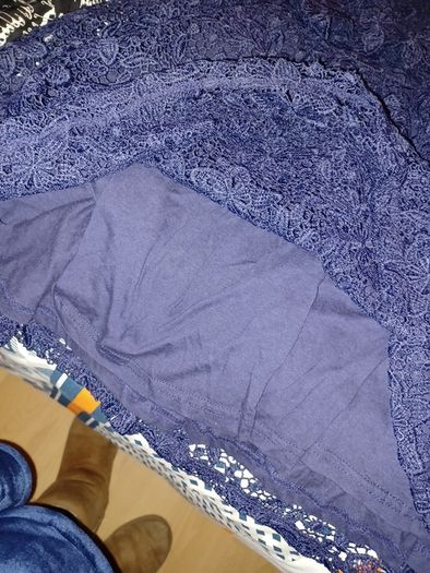 Girls Navy lace dress