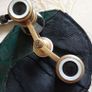Antique Mother of Pearl Opera Glasses and Bag Image 7
