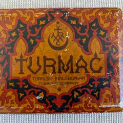 Vintage 1920s Turmac Turkish Macedonian Advertising Tin