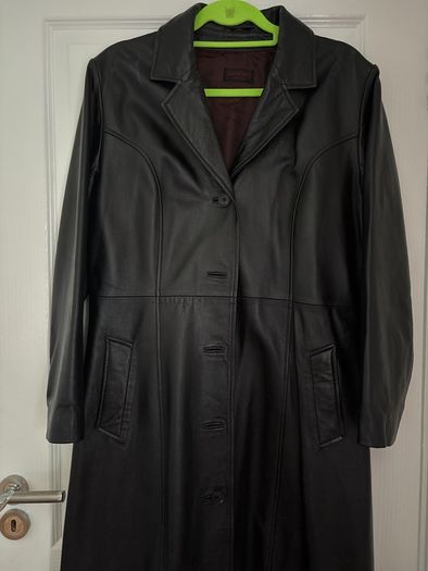 Full length genuine leather coat