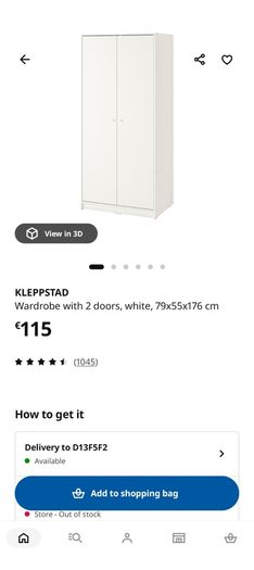 Kleppstad wardrobe