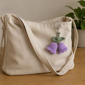 Lilac crocheted flower