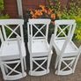 6 x IKEA  Wooden Dining Chairs - White Image 2