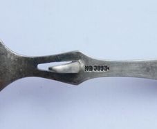 ROBERTS & BELK Vintage Hook-Backed HONEY SPOON Silver-Plated