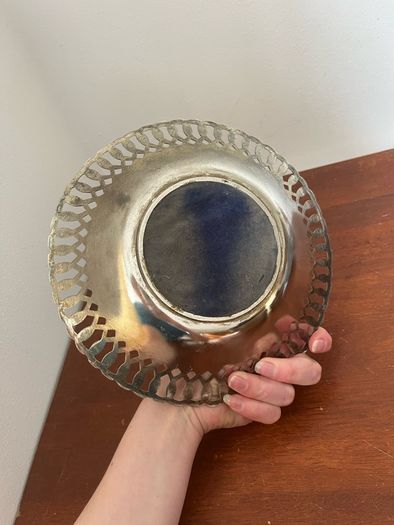 Vintage silver serving plate