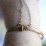 Vintage  14k Yellow Gold Plated  Bangle Bracelet Image 9